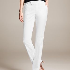BANANA REPUBLIC Martin Fit Pants White Size 2 Short